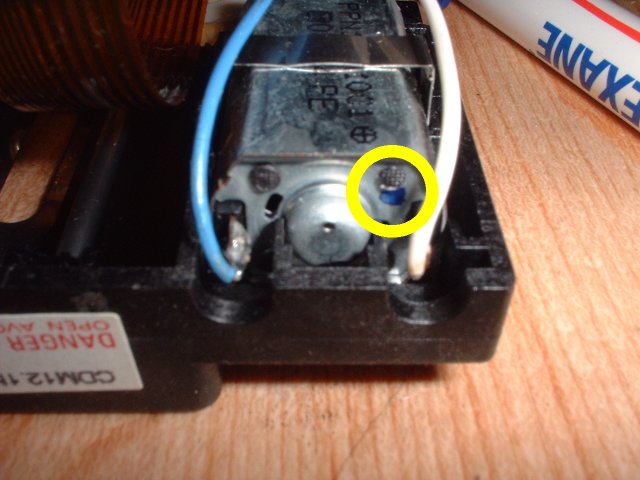 noting cables attached to lateral motor